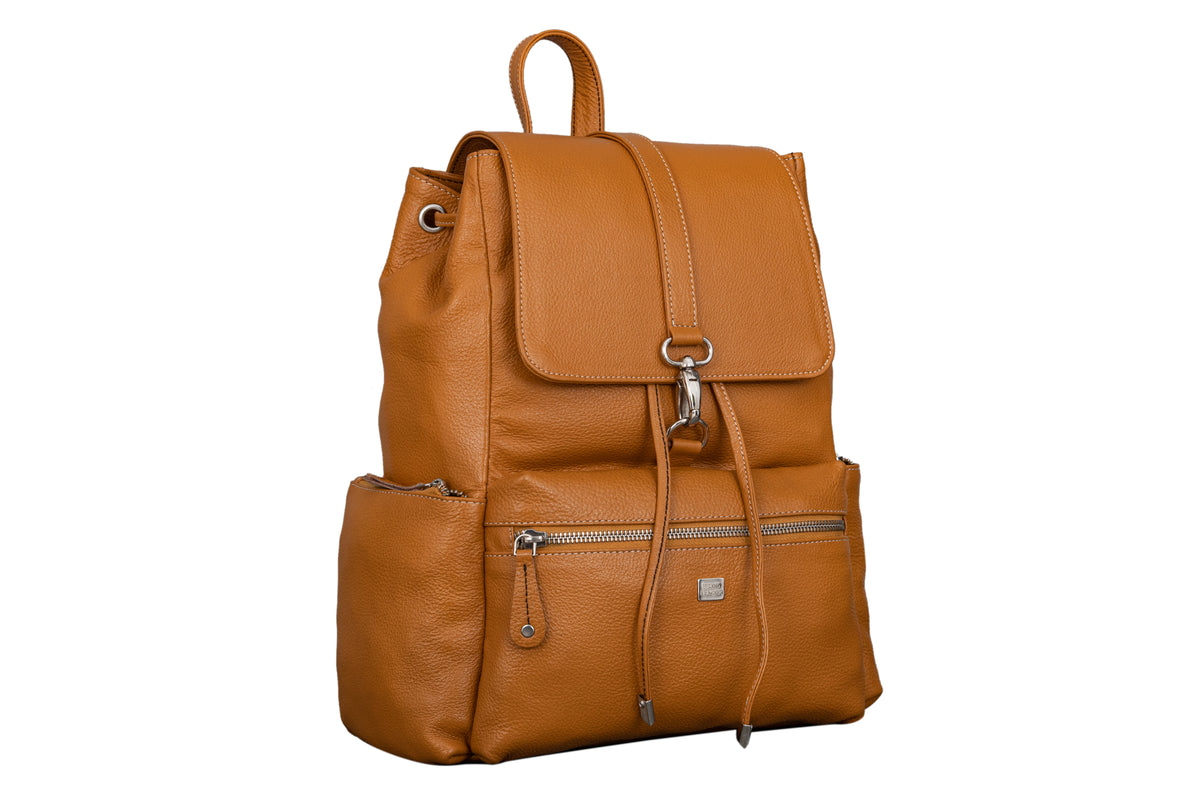 BRAND LEATHER Genuine Leather Stylish Women's Backpack Use for College|School|Office|Travel