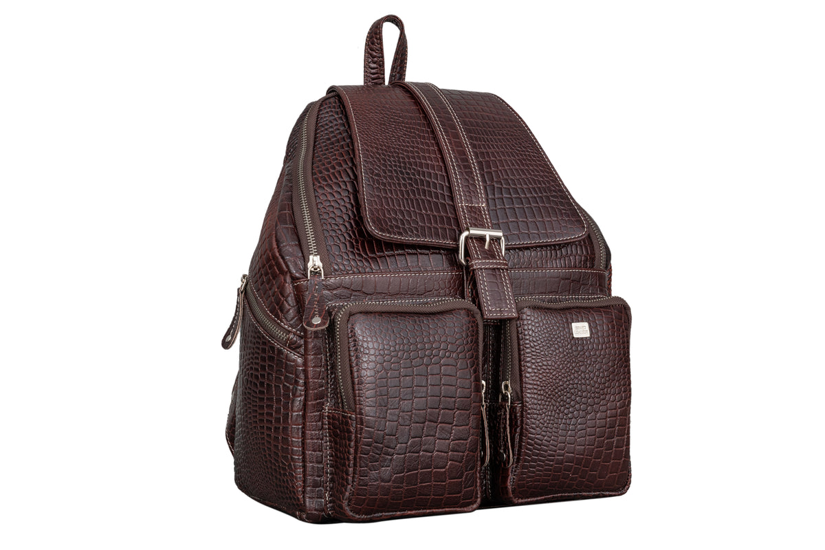 BRAND LEATHER Genuine Leather Stylish Women's Backpack Use for College|School|Office|Travel