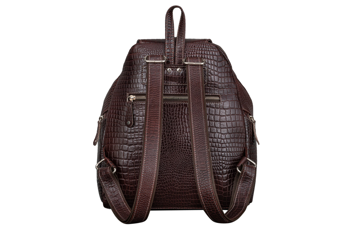 BRAND LEATHER Genuine Leather Stylish Women's Backpack Use for College|School|Office|Travel