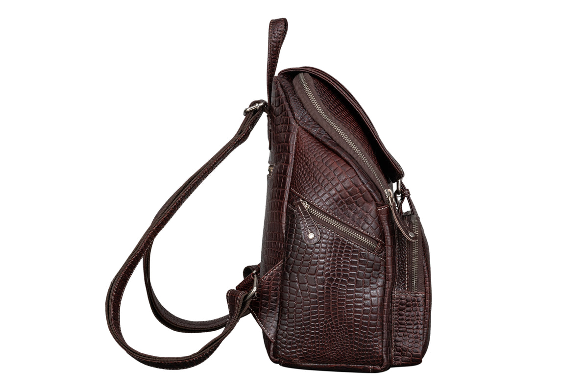 BRAND LEATHER Genuine Leather Stylish Women's Backpack Use for College|School|Office|Travel