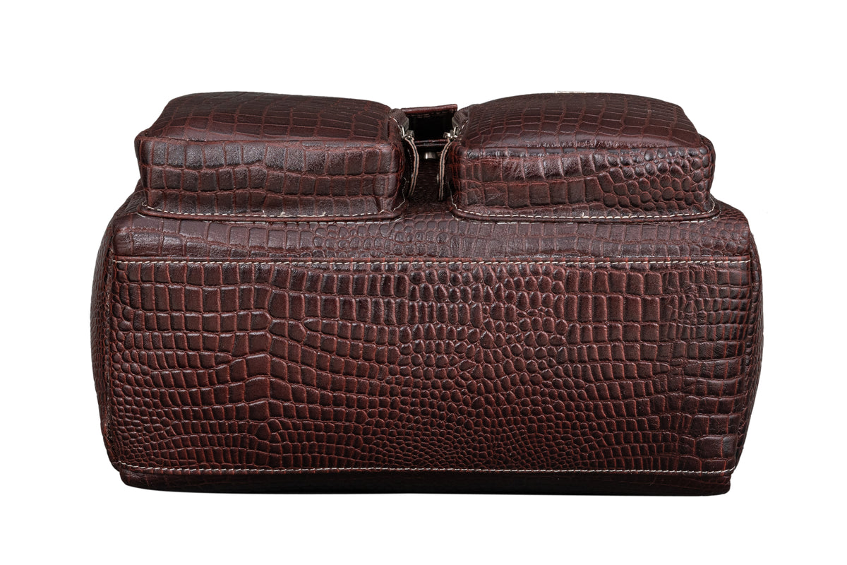 BRAND LEATHER Genuine Leather Stylish Women's Backpack Use for College|School|Office|Travel