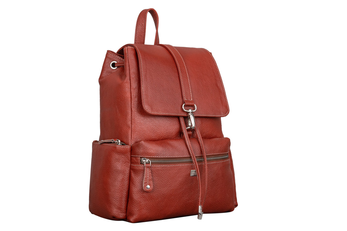 BRAND LEATHER Genuine Leather Stylish Women's Backpack Use for College|School|Office|Travel