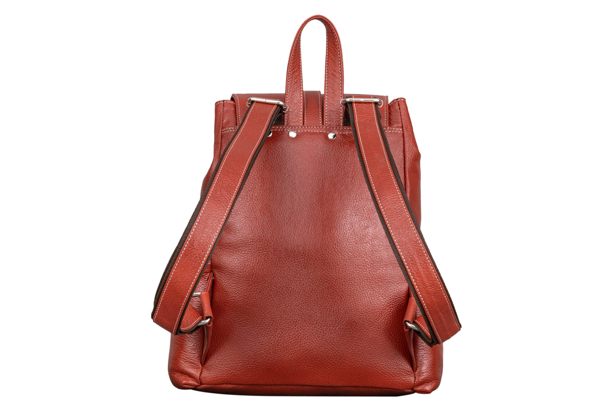 BRAND LEATHER Genuine Leather Stylish Women's Backpack Use for College|School|Office|Travel