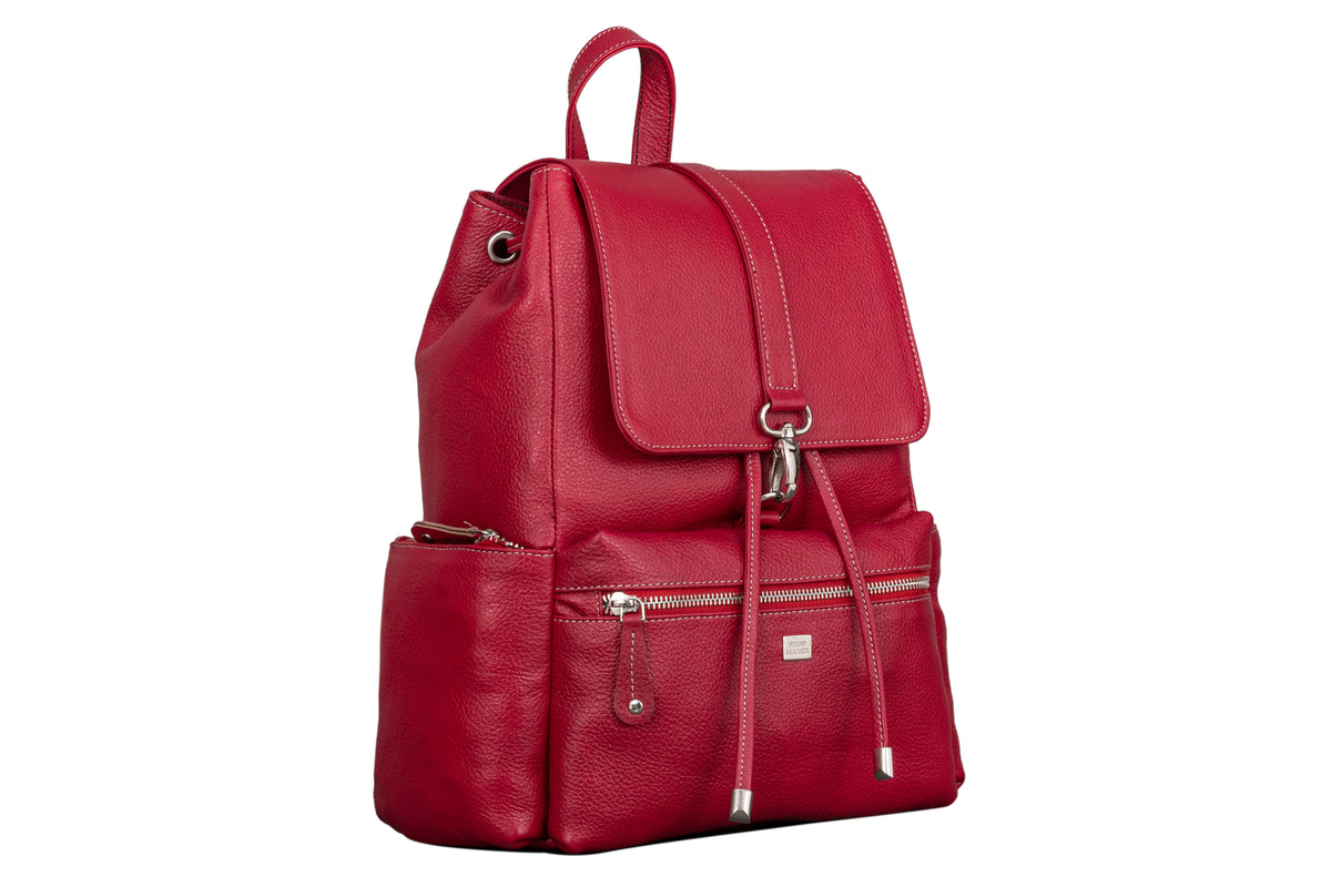 BRAND LEATHER Genuine Leather Stylish Women's Backpack Use for College|School|Office|Travel