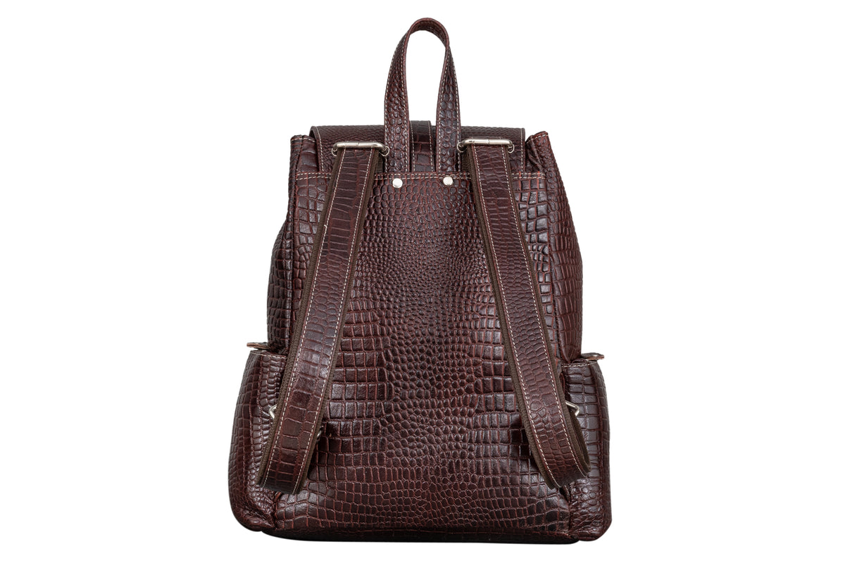 BRAND LEATHER Genuine Leather Stylish Women's Backpack Use for College|School|Office|Travel