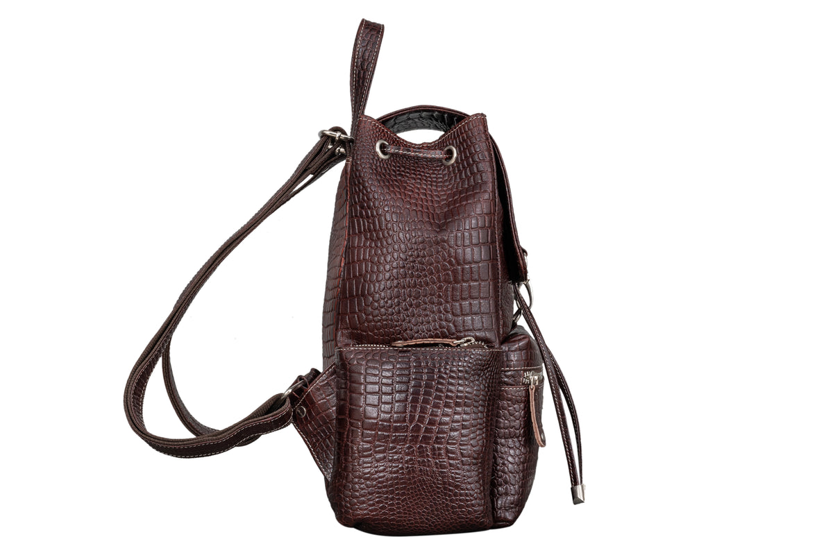 BRAND LEATHER Genuine Leather Stylish Women's Backpack Use for College|School|Office|Travel