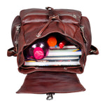 BRAND LEATHER Genuine Leather Stylish Women's Backpack Use for College|School|Office|Travel