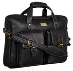 BRAND LEATHER Laptop Bag for Men - Genuine Leather Messenger Bag for Office - Fits up to 16 Inch Laptop -Brown Shoulder Bag with Multiple Compartments - Executive Leather Bag for Work and Travel