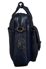 BRAND LEATHER Laptop Bag for Men - Genuine Leather Messenger Bag for Office - Fits up to 16 Inch Laptop -Brown Shoulder Bag with Multiple Compartments - Executive Leather Bag for Work and Travel