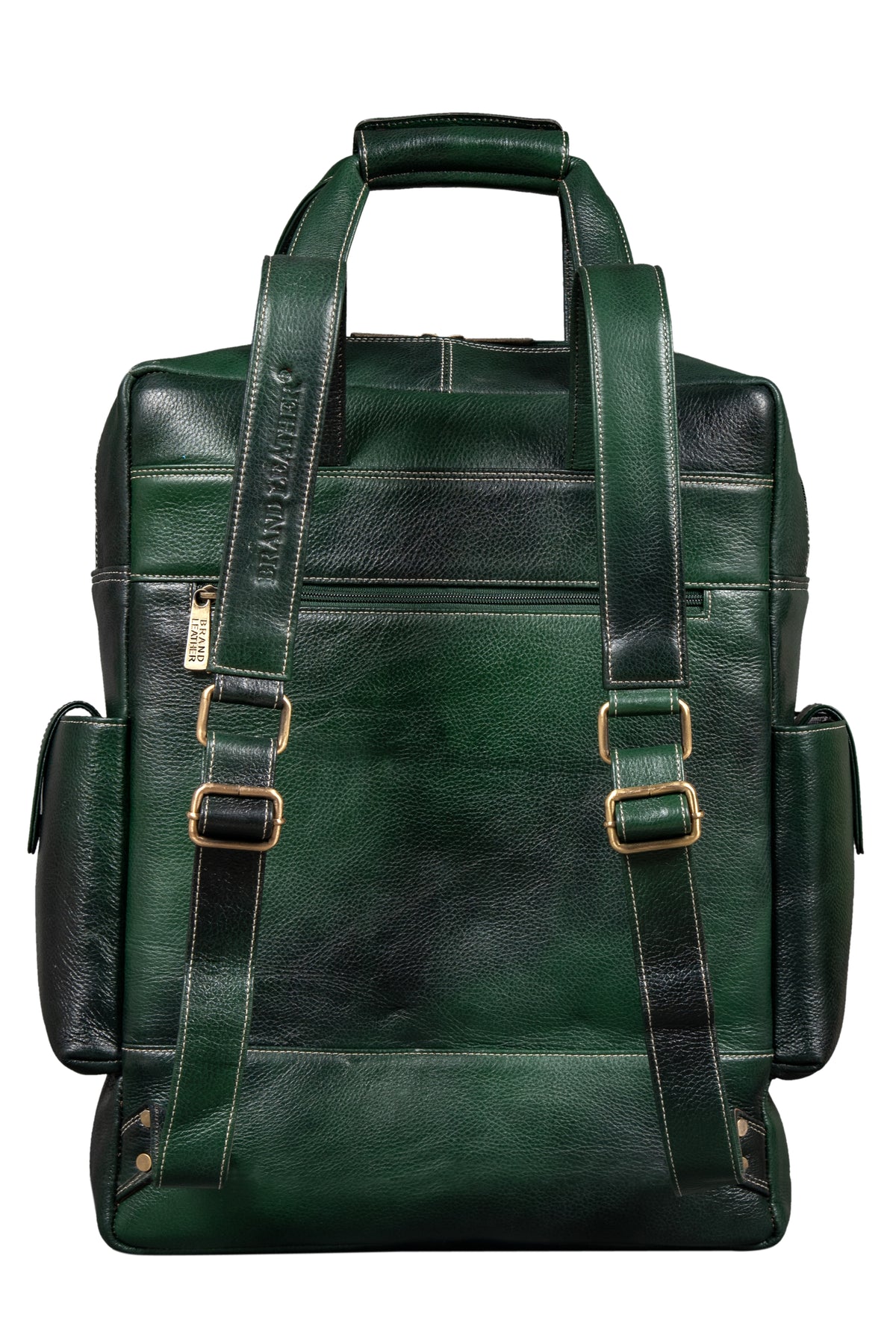 BRAND LEATHER Full Grain Buffalo - Hide Leather Backpack Large Capacity 15/15.6/16/17 Inch Laptop Bag Multi Pockets Travel Daypack