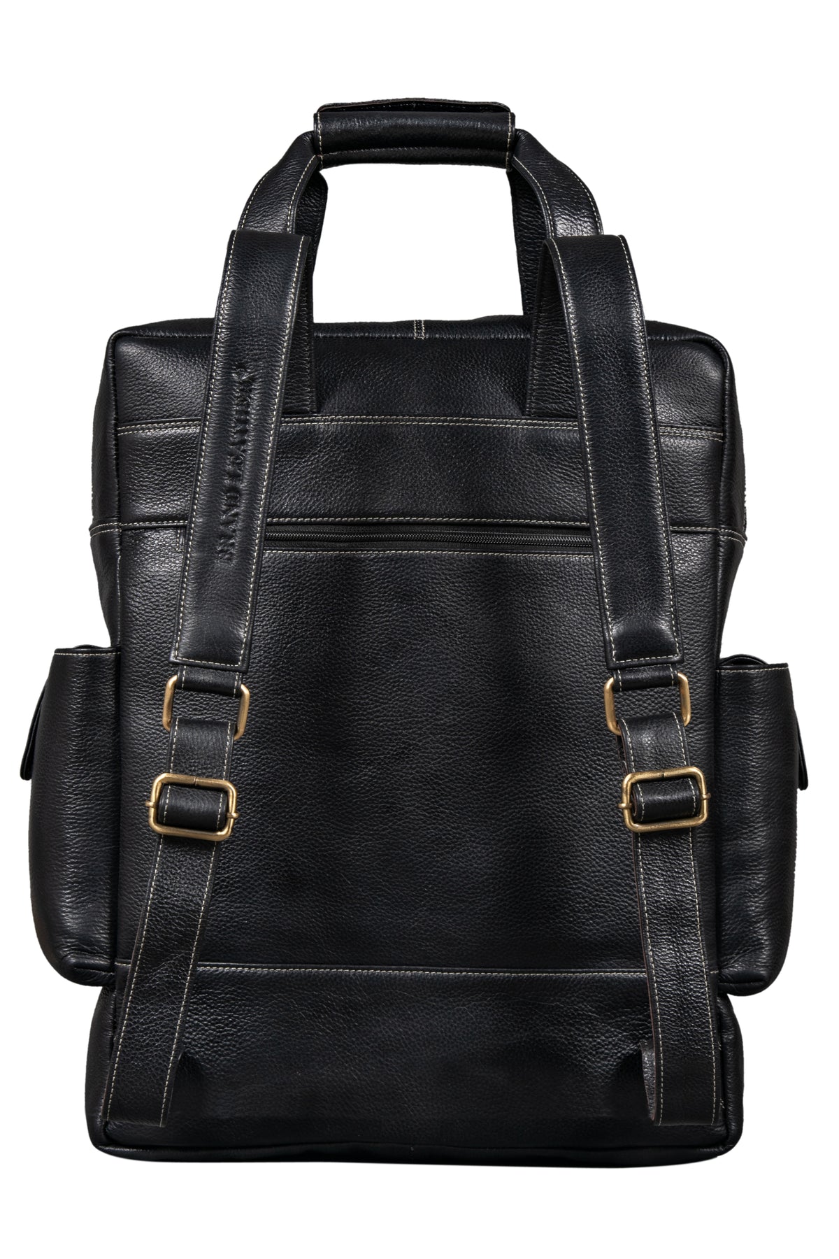 BRAND LEATHER Full Grain Buffalo - Hide Leather Backpack Large Capacity 15/15.6/16/17 Inch Laptop Bag Multi Pockets Travel Daypack