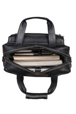 BRAND LEATHER Full Grain Buffalo - Hide Leather Backpack Large Capacity 15/15.6/16/17 Inch Laptop Bag Multi Pockets Travel Daypack