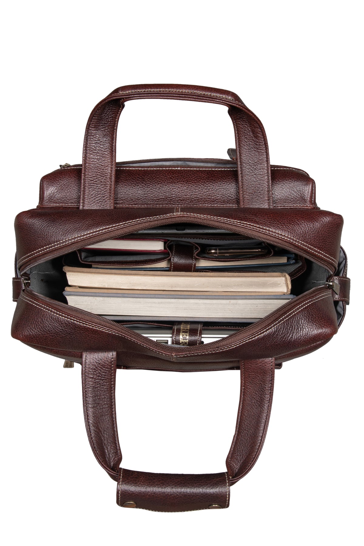 BRAND LEATHER Full Grain Buffalo - Hide Leather Backpack Large Capacity 15/15.6/16/17 Inch Laptop Bag Multi Pockets Travel Daypack