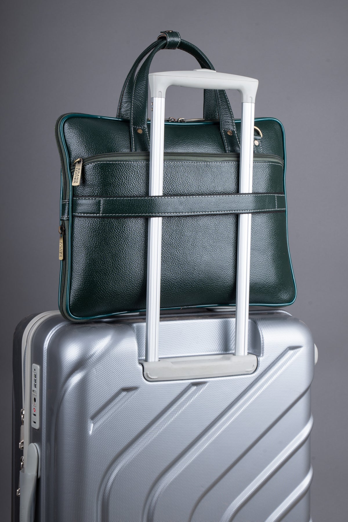 BRAND LEATHER Genuine Leather Laptop Bag for Men/Office Bag for Men |Fits 14|15.6|16 Inch Laptop Bag/MacBook |Leather Bag for Men with Shoulder Straps|Crossbody Laptop Messenger Bag for Men