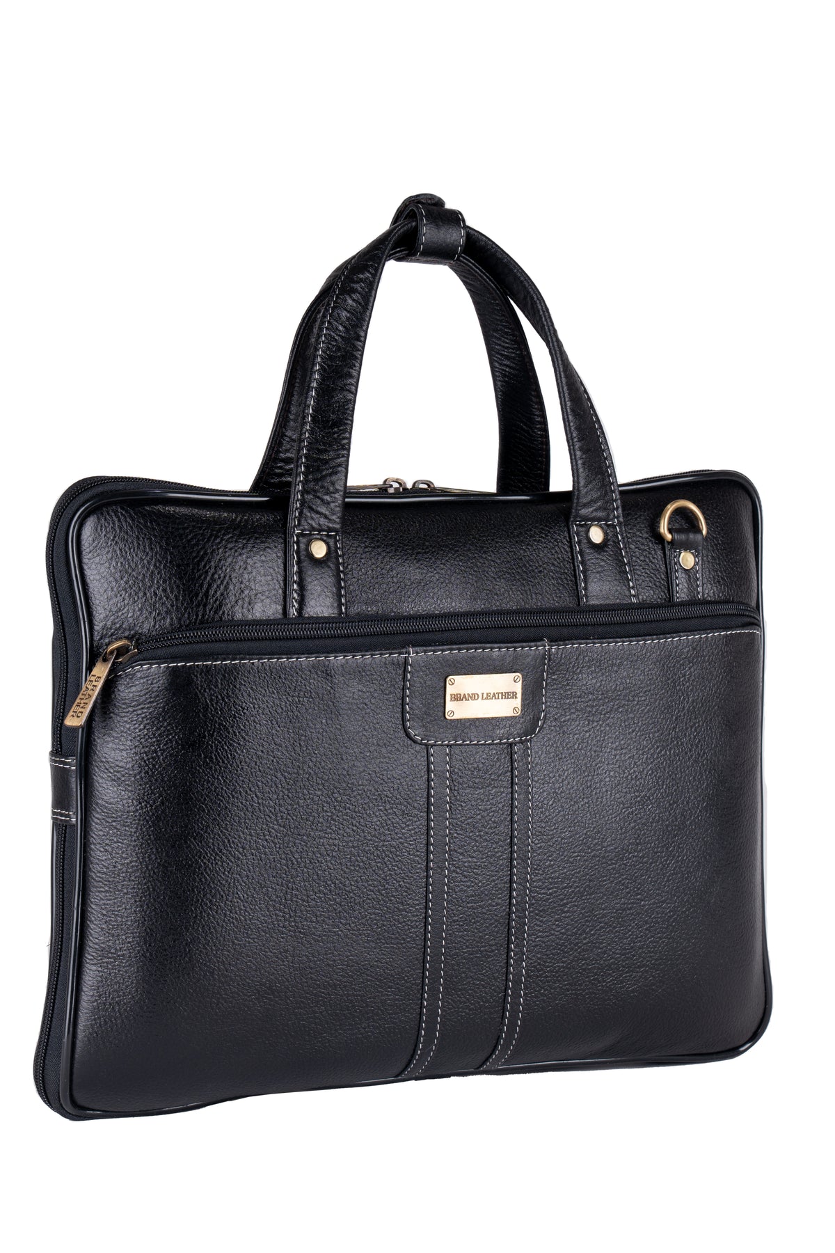 BRAND LEATHER Genuine Leather Laptop Bag for Men/Office Bag for Men |Fits 14|15.6|16 Inch Laptop Bag/MacBook |Leather Bag for Men with Shoulder Straps|Crossbody Laptop Messenger Bag for Men