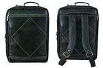 Genuine Leather Convertible Backpack 16" Laptop Messenger Bag Multi-Functional Business Briefcase for Men