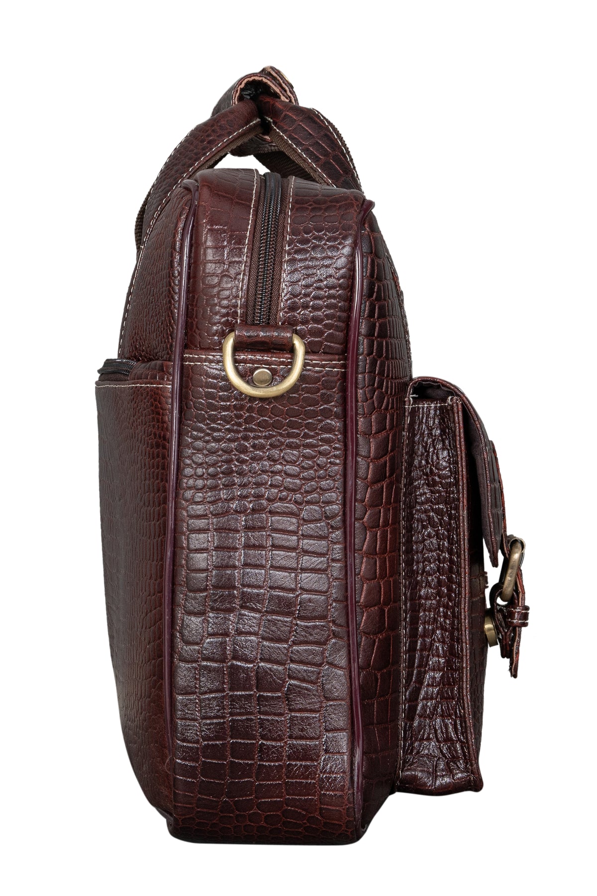 BRAND LEATHER Laptop Bag for Men - Genuine Leather Messenger Bag for Office - Fits up to 16 Inch Laptop -Brown Shoulder Bag with Multiple Compartments - Executive Leather Bag for Work and Travel