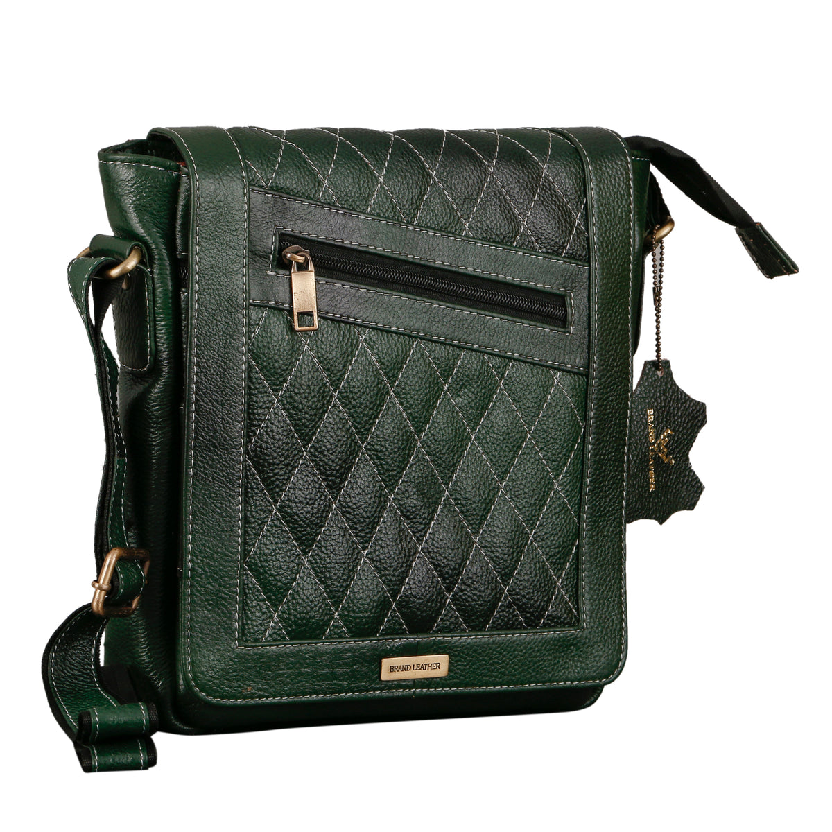 BRAND LEATHER Genuine Leather Cross Body Sling Bag For Unisex