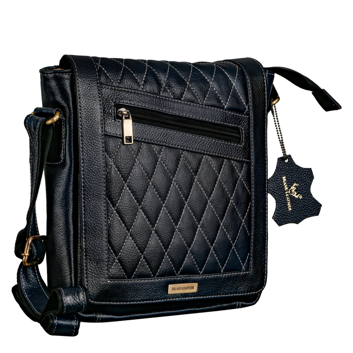 BRAND LEATHER Genuine Leather Cross Body Sling Bag For Unisex