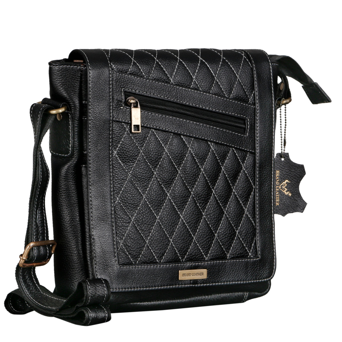 BRAND LEATHER Genuine Leather Cross Body Sling Bag For Unisex