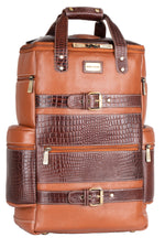 BRAND LEATHER Full Grain Buffalo - Hide Leather Backpack Large Capacity 15/15.6/16/17 Inch Laptop Bag Multi Pockets Travel Daypack