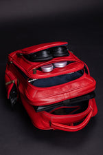 BRAND LEATHER Men's Full Grain Cow Hide Leather 17 Inch Laptop Backpack Large Capacity Weekender Overnight Camping Travel Rucksack