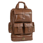 BRAND LEATHER Full Grain Buffalo - Hide Leather Backpack Large Capacity 15/15.6/16/17 Inch Laptop Bag Multi Pockets Travel Daypack