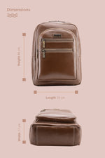 BRAND LEATHER Genuine Leather 14, 15.6 Inch Laptop Backpack For Use Office|Travel|Scahool|College Unisex