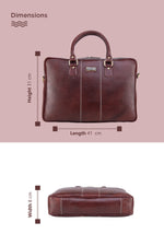 BRAND LEATHER Laptop Bag for Men - Genuine Leather Office Bag with Multiple Compartments Fits 14/15.6/16 Inch Laptop Bag - Messenger and Shoulder Bag for Travel - Water Resistant