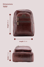 BRAND LEATHER Genuine Leather 14, 15.6 Inch Laptop Backpack For Use Office|Travel|Scahool|College Unisex