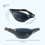 BRAND LEATHER Genuine Leather Stylish Waist Bag Elegant Style Travel Pouch Passport Holder with Adjustable Strap Unisex