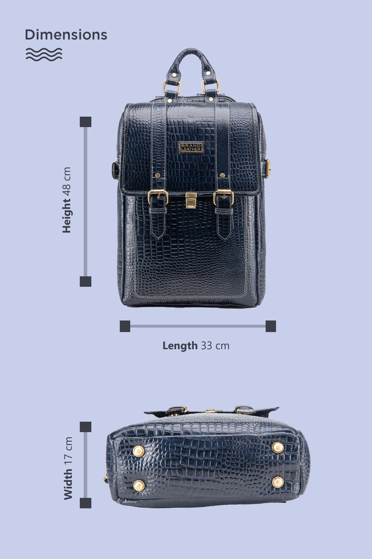 BRAND LEATHER Genuine Leather 14, 15.6 Inch Laptop Backpack For Use Office|Travel|Scahool|College Unisex