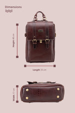 BRAND LEATHER Genuine Leather 14, 15.6 Inch Laptop Backpack For Use Office|Travel|Scahool|College Unisex