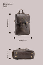 BRAND LEATHER Genuine Leather 14, 15.6 Inch Laptop Backpack For Use Office|Travel|Scahool|College Unisex