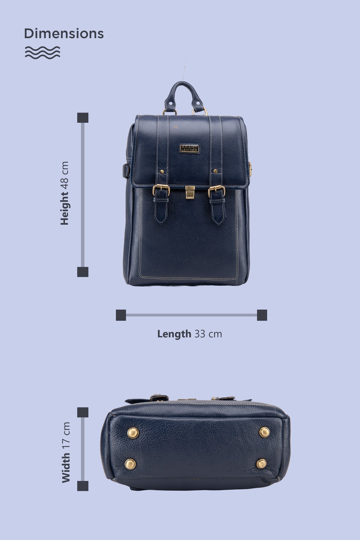 BRAND LEATHER Genuine Leather 14, 15.6 Inch Laptop Backpack For Use Office|Travel|Scahool|College Unisex