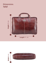 BRAND LEATHER Laptop Bag for Men - Genuine Leather Office Bag with Multiple Compartments Fits 14/15.6/16 Inch Laptop Bag - Messenger and Shoulder Bag for Travel - Water Resistant