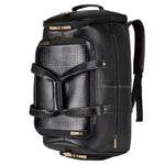 BRAND LEATHER Genuine Leather High Capacity Travel Backpack Cum Duffel Bag