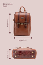 BRAND LEATHER Genuine Leather 14, 15.6 Inch Laptop Backpack For Use Office|Travel|Scahool|College Unisex