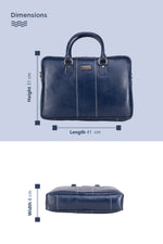 BRAND LEATHER Laptop Bag for Men - Genuine Leather Office Bag with Multiple Compartments Fits 14/15.6/16 Inch Laptop Bag - Messenger and Shoulder Bag for Travel - Water Resistant