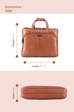 BRAND LEATHER Laptop Bag for Men - Genuine Leather Office Bag with Multiple Compartments Fits 14/15.6/16 Inch Laptop Bag - Messenger and Shoulder Bag for Travel - Water Resistant