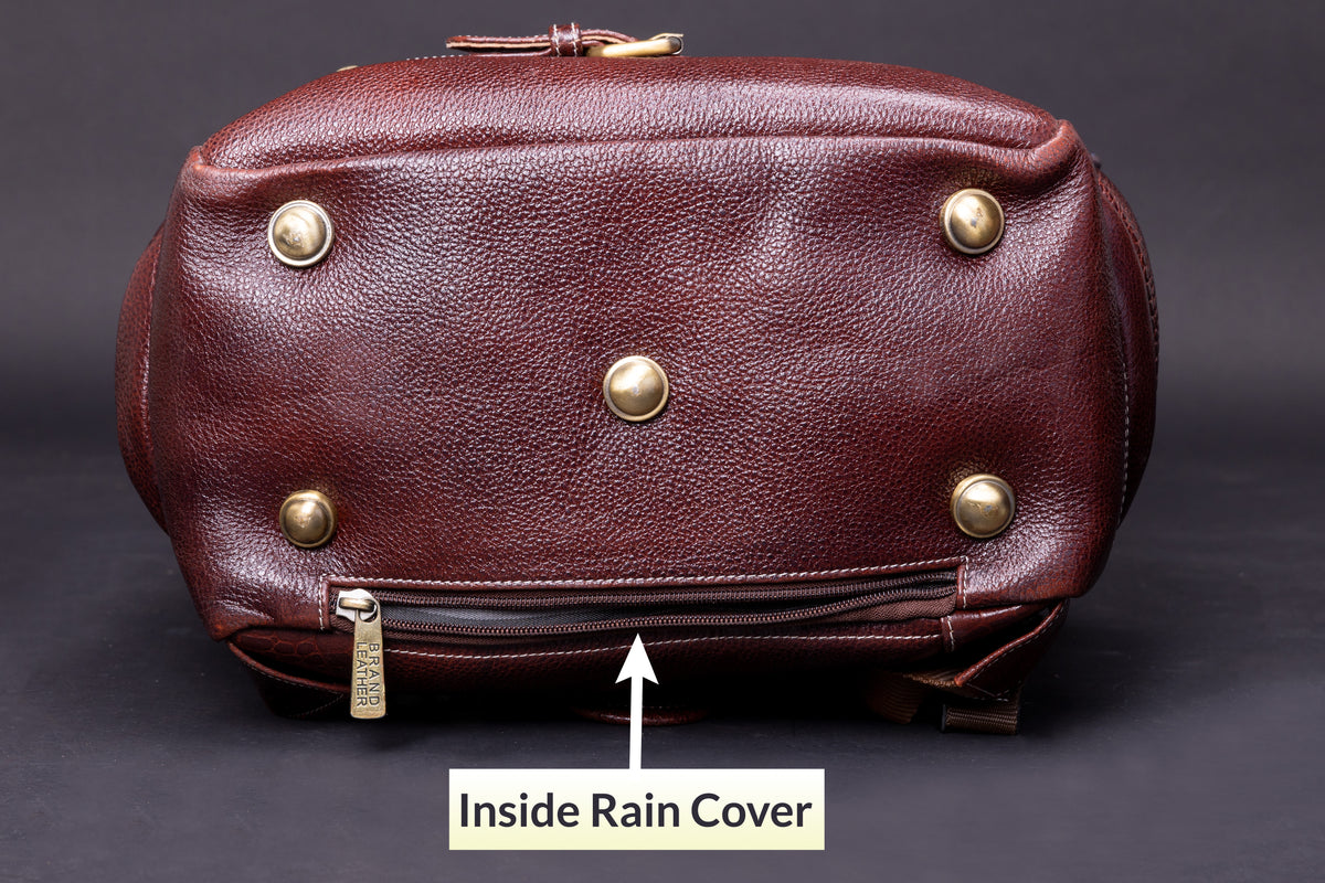 BRAND LEATHER Full Grain Buffalo - Hide Leather Backpack Large Capacity 15/15.6/16/17 Inch Laptop Bag Multi Pockets Travel Daypack