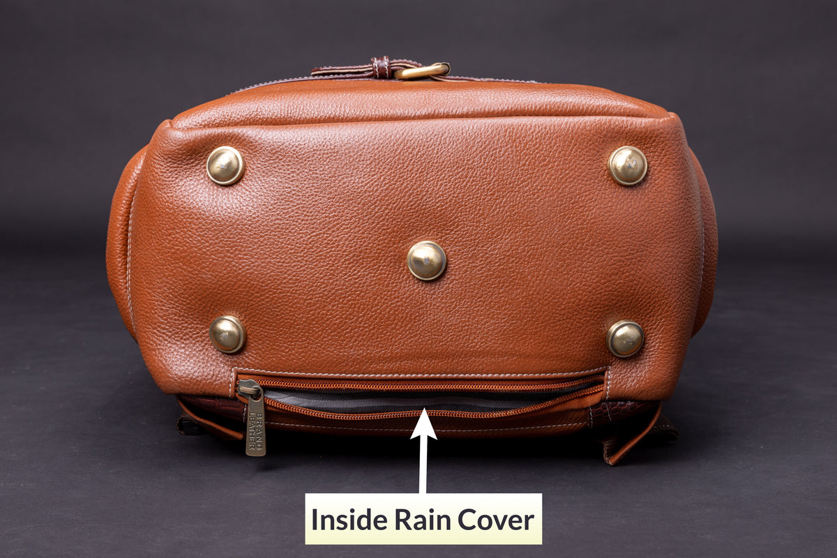 BRAND LEATHER Full Grain Buffalo - Hide Leather Backpack Large Capacity 15/15.6/16/17 Inch Laptop Bag Multi Pockets Travel Daypack