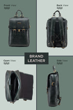 BRAND LEATHER Genuine Leather 14, 15.6 Inch Laptop Backpack For Use Office|Travel|Scahool|College Unisex