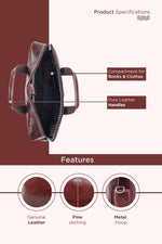 BRAND LEATHER Laptop Bag for Men - Genuine Leather Office Bag with Multiple Compartments Fits 14/15.6/16 Inch Laptop Bag - Messenger and Shoulder Bag for Travel - Water Resistant