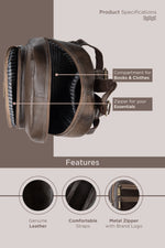 BRAND LEATHER Genuine Leather 14, 15.6 Inch Laptop Backpack For Use Office|Travel|Scahool|College Unisex