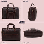 Laptop Bag for Men - Genuine Leather Messenger Bag for Office - Fits up to 16 Inch Laptop -Brown Shoulder Bag with Multiple Compartments - Executive Leather Bag for Work and Travel