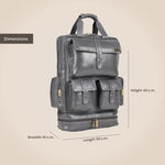 BRAND LEATHER Full Grain Buffalo - Hide Leather Backpack Large Capacity 15/15.6/16/17 Inch Laptop Bag Multi Pockets Travel Daypack