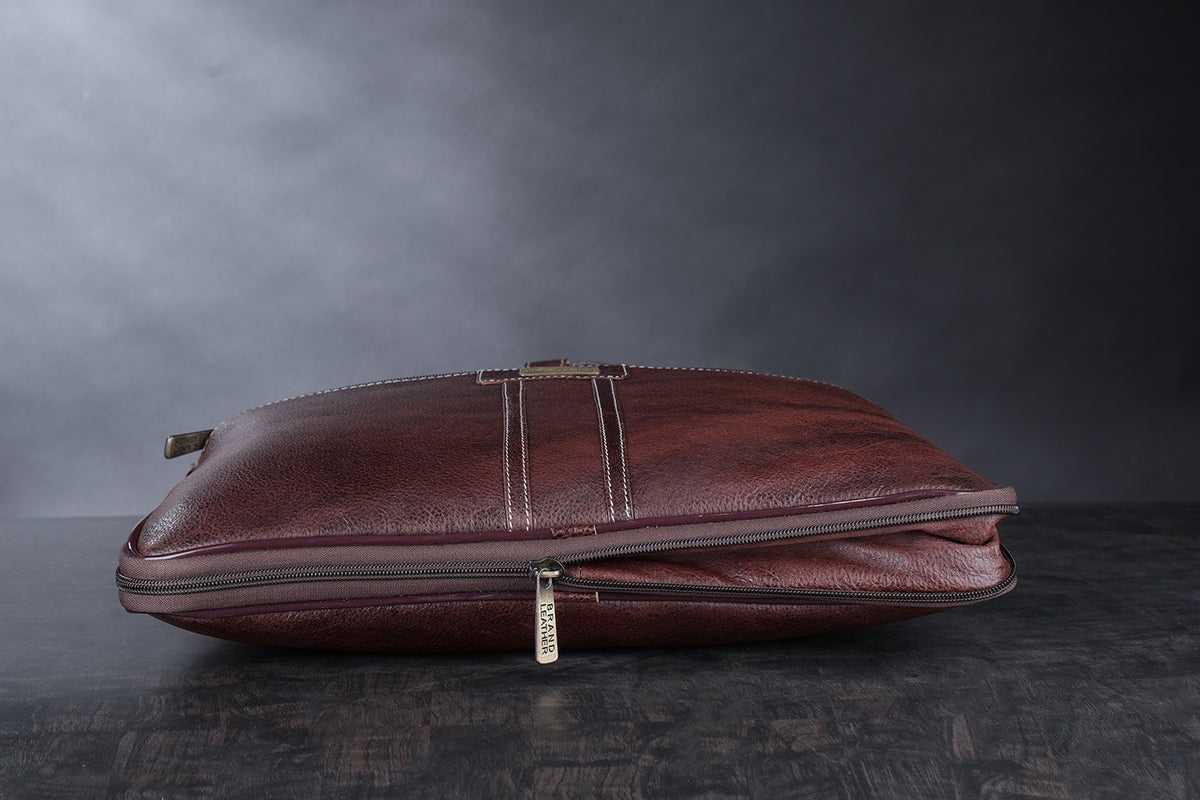 BRAND LEATHER Genuine Leather Laptop Bag for Men/Office Bag for Men |Fits 14|15.6|16 Inch Laptop Bag/MacBook |Leather Bag for Men with Shoulder Straps|Crossbody Laptop Messenger Bag for Men