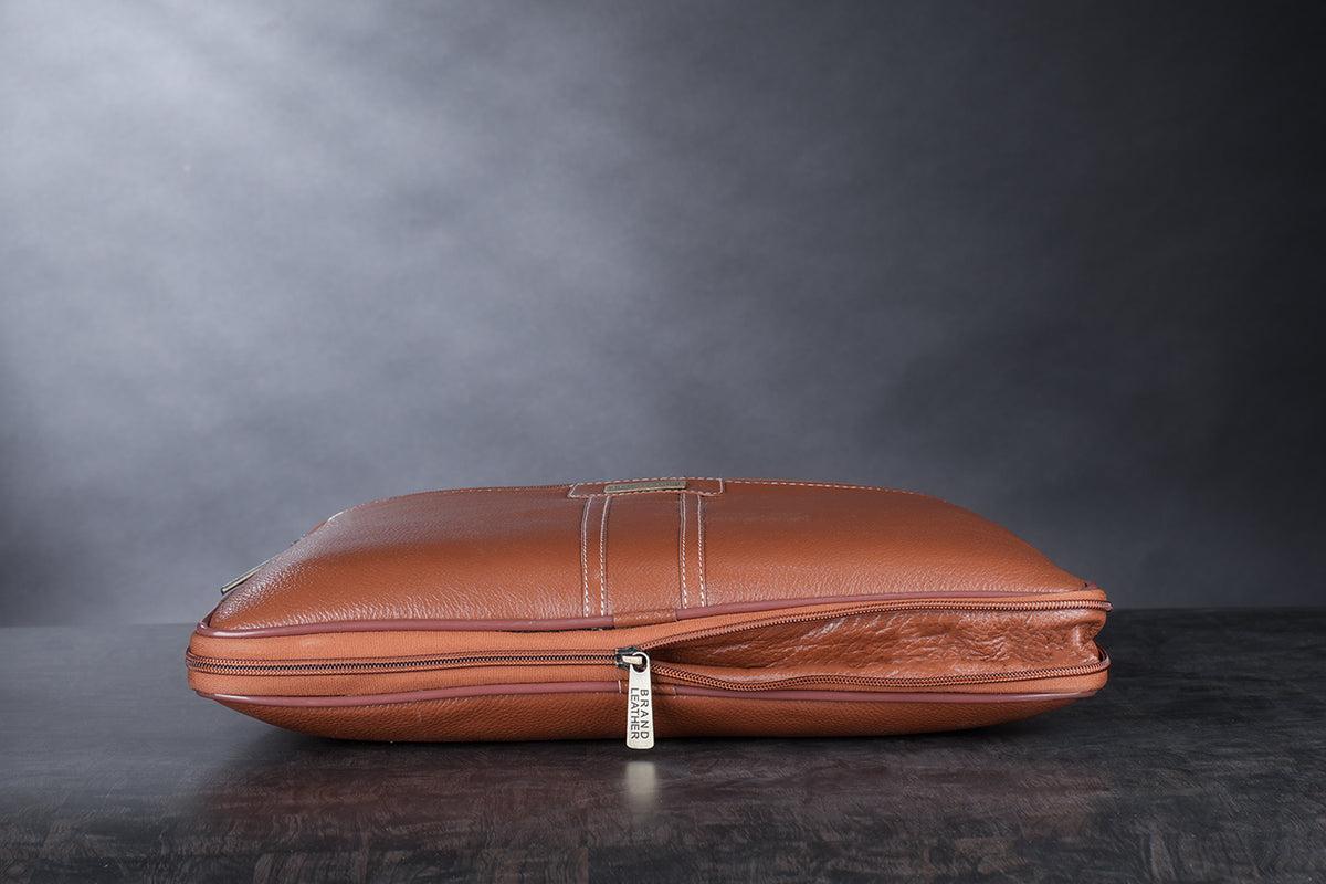 BRAND LEATHER Genuine Leather Laptop Bag for Men/Office Bag for Men |Fits 14|15.6|16 Inch Laptop Bag/MacBook |Leather Bag for Men with Shoulder Straps|Crossbody Laptop Messenger Bag for Men