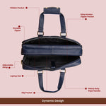 Laptop Bag for Men - Genuine Leather Messenger Bag for Office - Fits up to 16 Inch Laptop -Brown Shoulder Bag with Multiple Compartments - Executive Leather Bag for Work and Travel